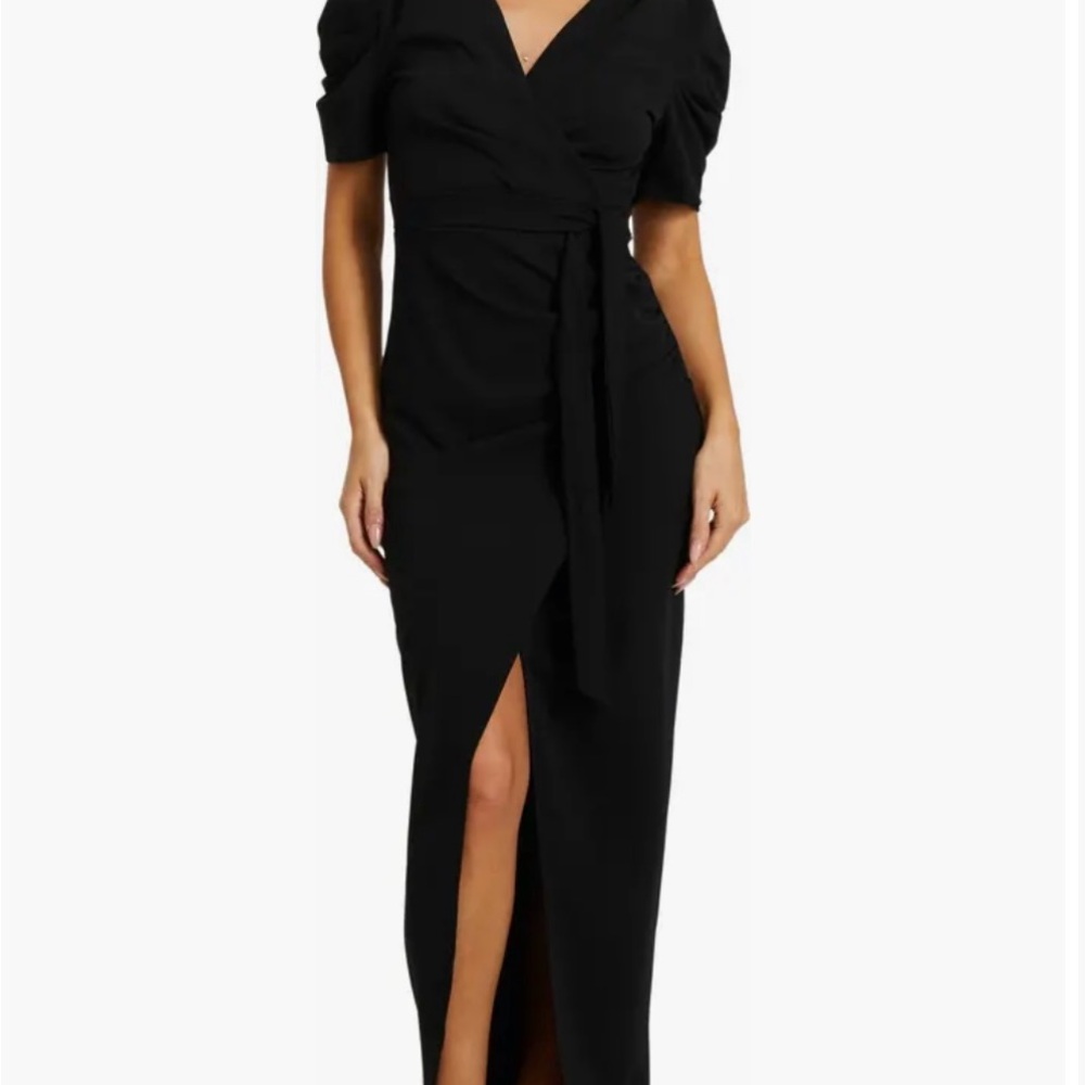 QUIZ PUFF SLEEVE MAXI DRESS - SZ 14